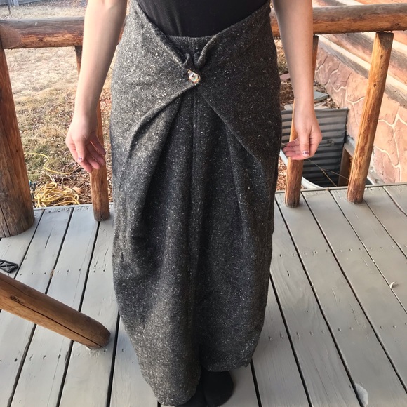 Traditional Nepalese wool maxi skirt by C.P Shades